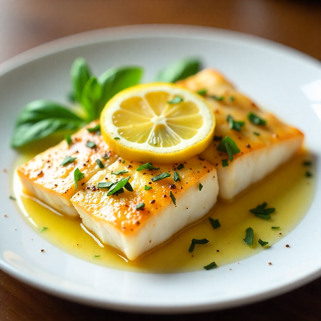 Liz Haddock Baked with Lemon Herb Butter